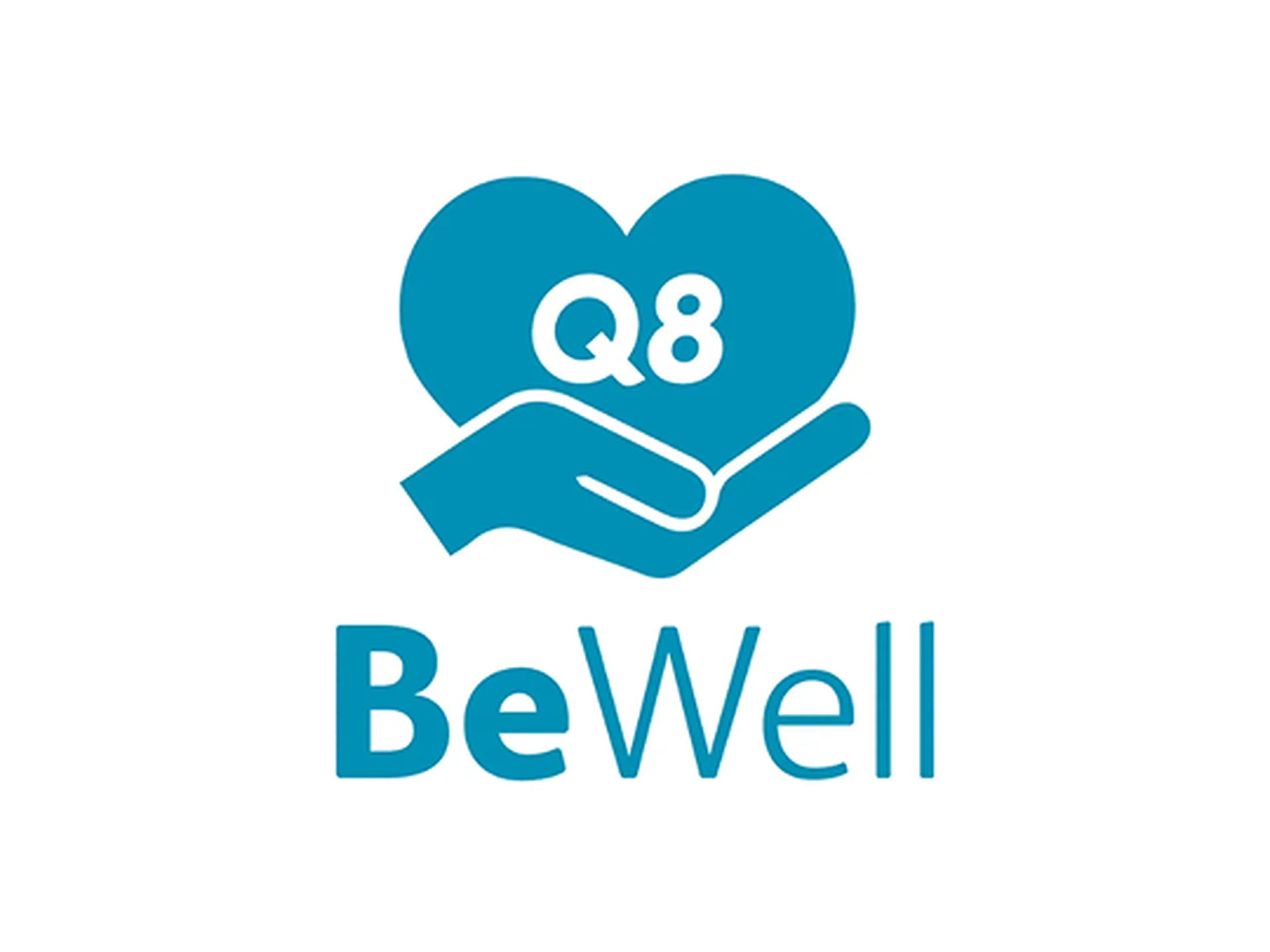 BeWell Q8 dans un cœur porté par une main